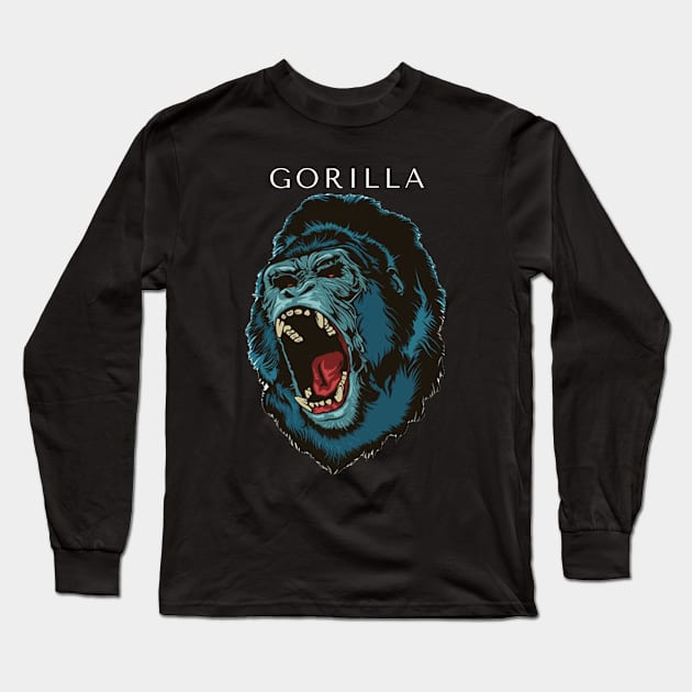 Gorilla Long Sleeve T-Shirt by ismailgb49@gmail.com